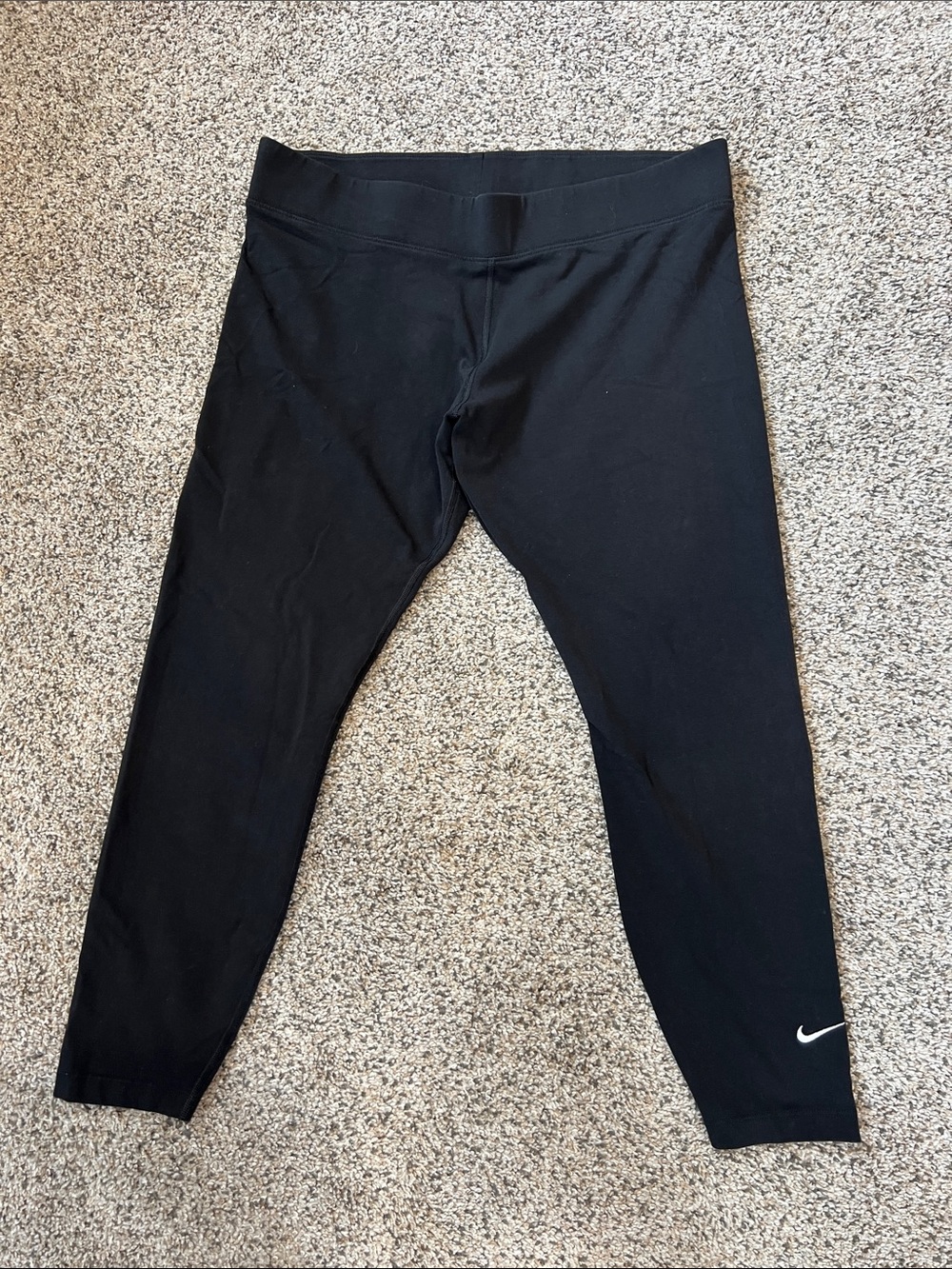 Nike Black Leggings with White Swoosh